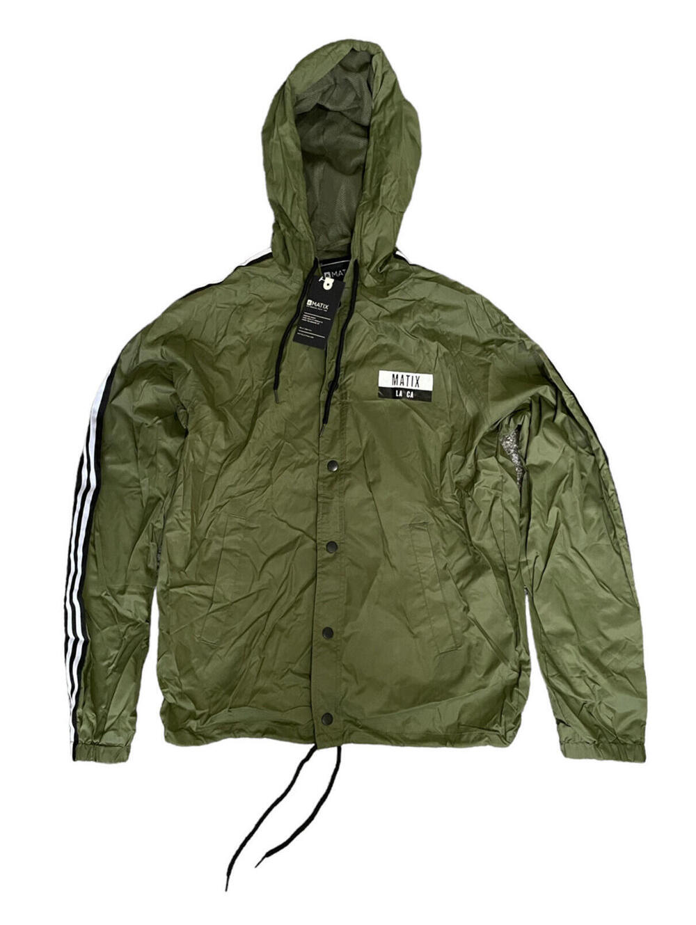 MATIX LOS ANGELES COMPTON SURF CLUB Green Windbreaker Hoodie Jacket Men’s Small